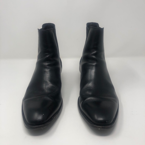 YSL YVES SAINT LAURENT Black Chelsea Ankle Boot 10 - Picture 1 of 10